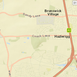 Hazlerigg Street Map