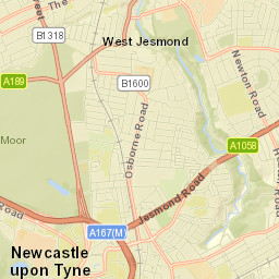 Grandstand Road, Newcastle upon Tyne, Tyne and Wear NE3, UK Street Map