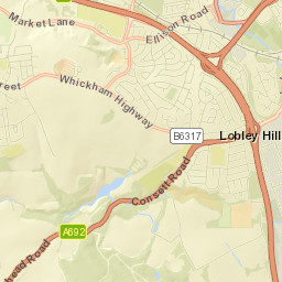 Gateshead Street Map