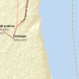 Tetyushi Street Map
