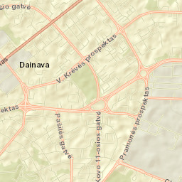 Dainava (Kaunas) Street Map