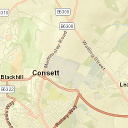 Consett Street Map
