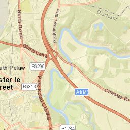 Chester-le-Street Street Map