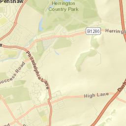 A182, Houghton le Spring, Tyne and Wear Street Map