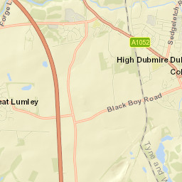 Lumley New Road, Houghton le Spring, County Durham Street Map