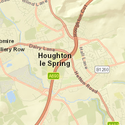 1 Bishops Wynd, Houghton le Spring, Tyne and Wear Street Map