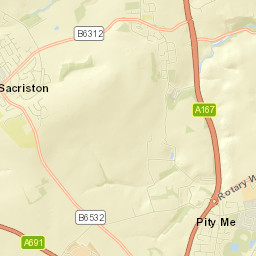 Elm Crescent, County Durham, UK Street Map