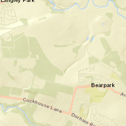 Ushaw Moor Street Map