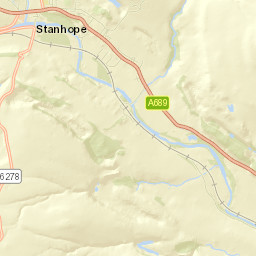 A689, Bishop Auckland, County Durham Street Map