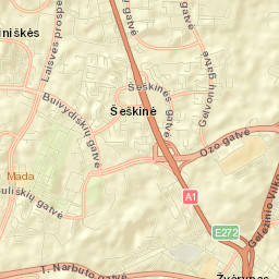 Šeškinė Street Map