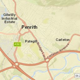 National Route 7, Penrith, Cumbria CA1 Street Map