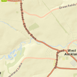 38-39 East Green, West Auckland, Bishop Auckland, County Durh Street Map
