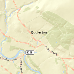 Eggleston, Moorcock Inn (N-bound, Unmarked) Street Map