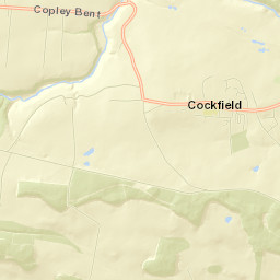 Burnt Houses, Bus stop (NW-bound), Cockfield, County Durham D Street Map