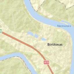 Birštonas Street Map