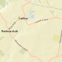 16 Church Lane, Redmarshall, Stockton-on-Tees Street Map