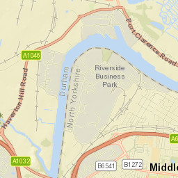 A66, Middlesbrough TS1, UK Street Map