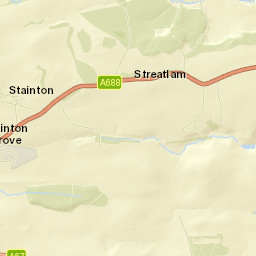 A688, Barnard Castle, County Durham DL12, UK Street Map