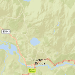 Skelwith Bridge, Lake District National Park Street Map
