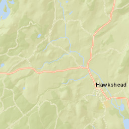 B5285, Lake District National Park, Ambleside Street Map