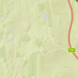 Underbarrow Road, Lake District National Park Street Map