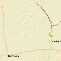Cedry Wielkie Street Map