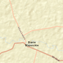 Banie Mazurskie Street Map