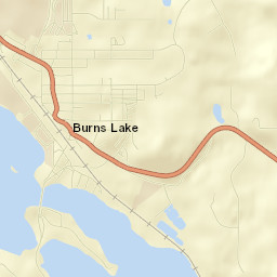 Burns Lake Street Map