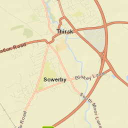 64 Front Street, Sowerby, Thirsk, North Yorkshire Street Map