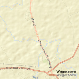 Węgorzewo Street Map