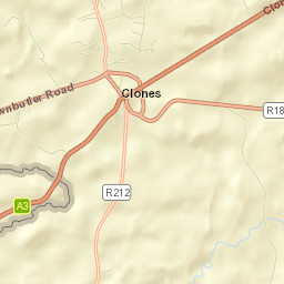 Clones Street Map