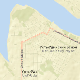 Ust’-Uda Street Map