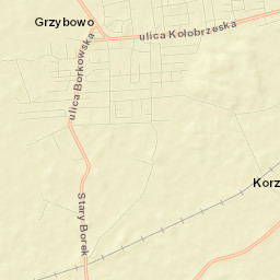 Grzybowo Street Map