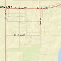 Meadow Lake Street Map