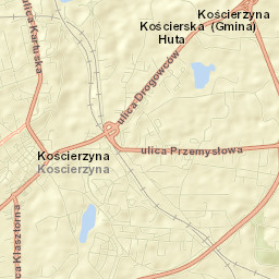 Kościerzyna Street Map