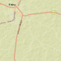 Sejny Street Map