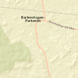 Bartenshagen-Parkentin Street Map