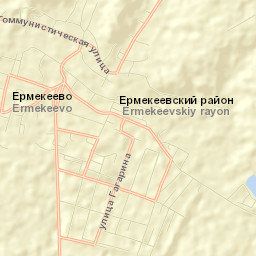 Yermekeyevo Street Map