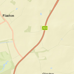 Flaxton, Bull Moor Lane (NW-bound, Unmarked) Street Map