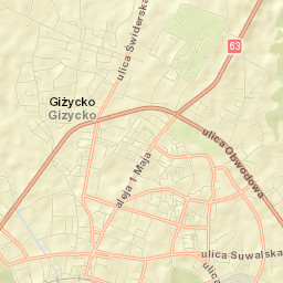 Giżycko Street Map