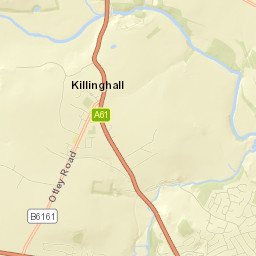 A61, Killinghall, Harrogate, North Yorkshire Street Map