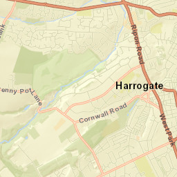 West Park, Harrogate, North Yorkshire HG1 Street Map