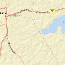 Jeziorany Street Map