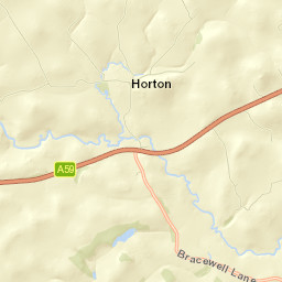 Bracewell Lane, Lancashire, UK Street Map