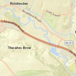 6 Poplar Terrace, Riddlesden, Keighley, West Yorkshire Street Map