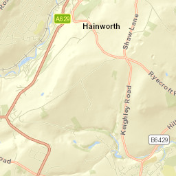 B6429, Cullingworth, Bradford, West Yorkshire Street Map