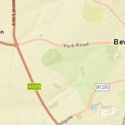 A1174, Beverley, East Riding of Yorkshire Street Map