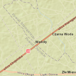 Czarna Woda Street Map