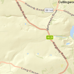 Halifax Road, Cullingworth, West Yorkshire Street Map