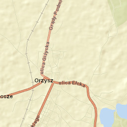 Orzysz Street Map